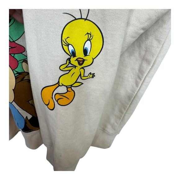 Looney Tunes Unisex Beige Long Sleeves Pullover Sweatshirt Size XXL - Picture 5 of 6